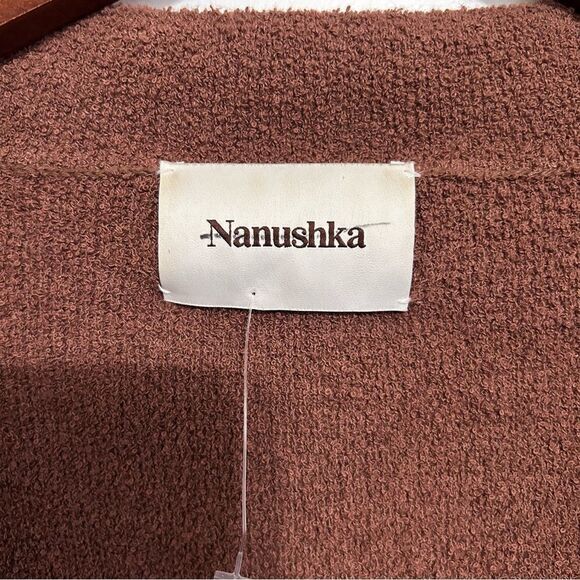 Nanushka Rosalie Tie Front Sweater in Nutmeg Medium - Picture 5 of 7